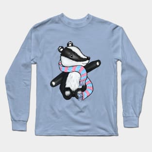 Trans Badger Mascot Long Sleeve T-Shirt